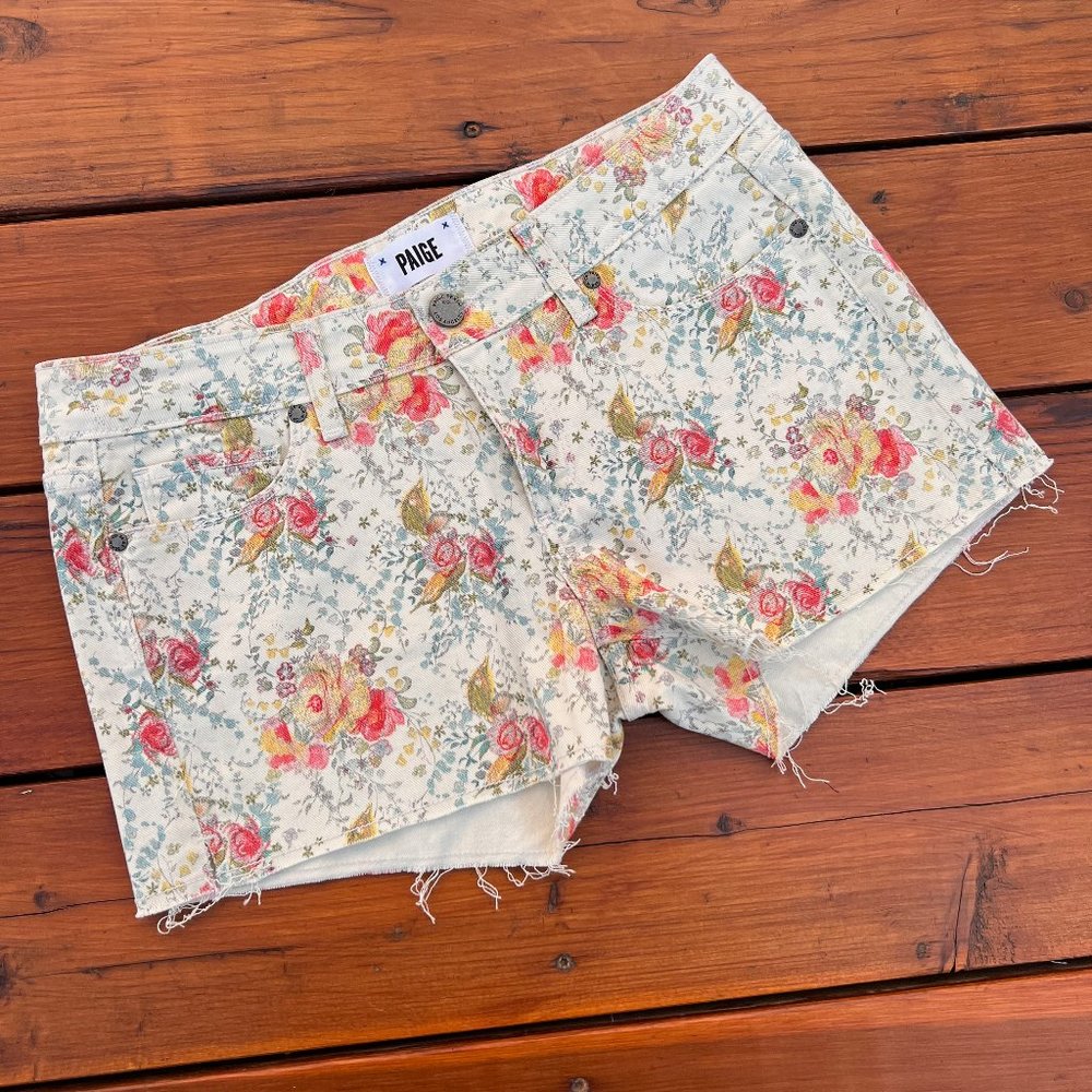 PAIGE + Liberty Silverlake Jeans Shorts in Keighley Floral
